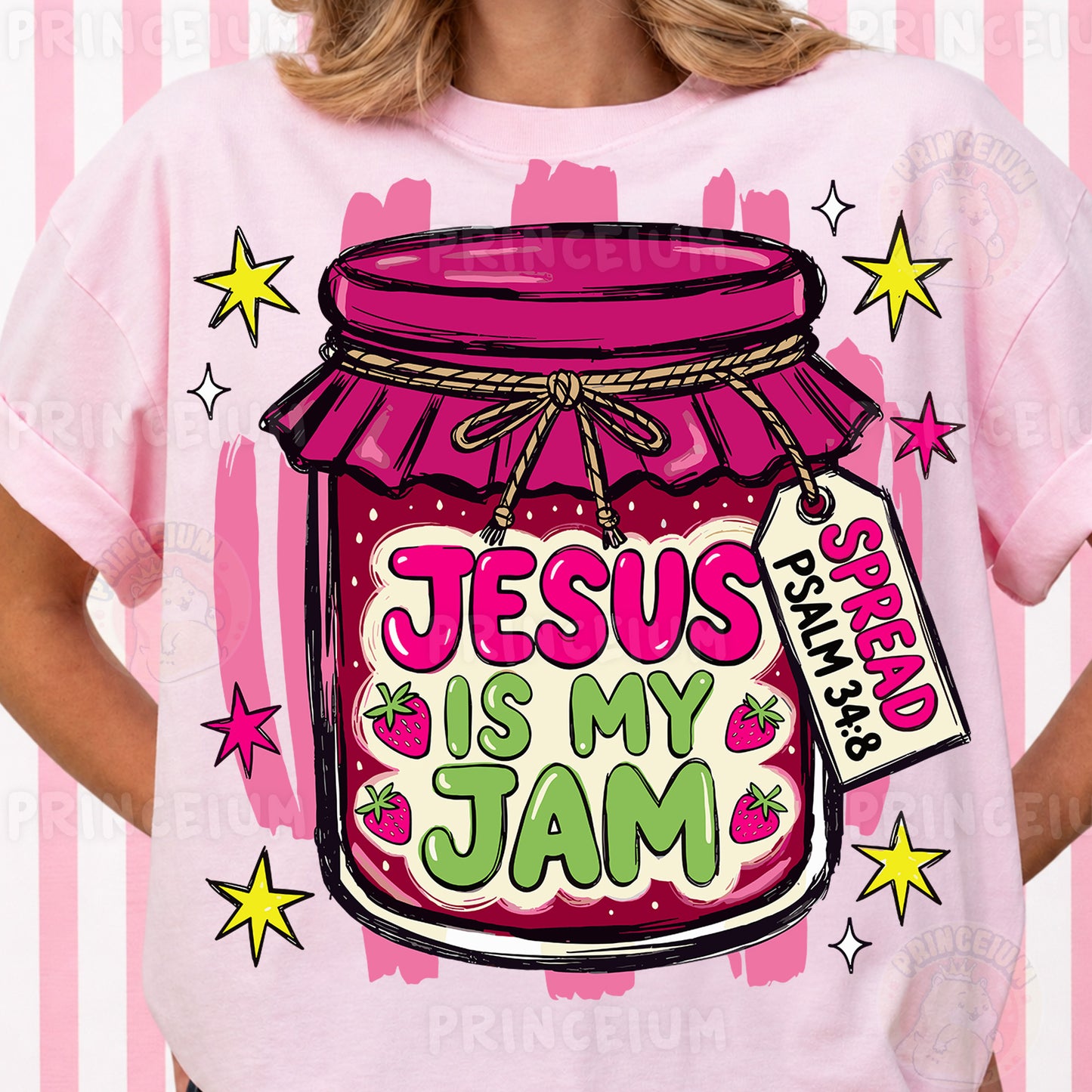 Jesus Is My Jam Sublimation Design PNG Christian Strawberry Jam Jar Digital Download