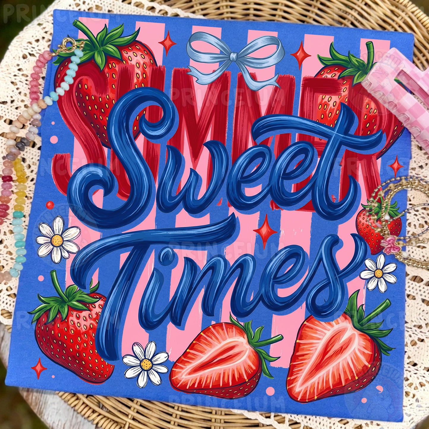 Sweet Summer Times PNG, Strawberry Summer Shirt Design, Cute Coquette Sublimation Graphic
