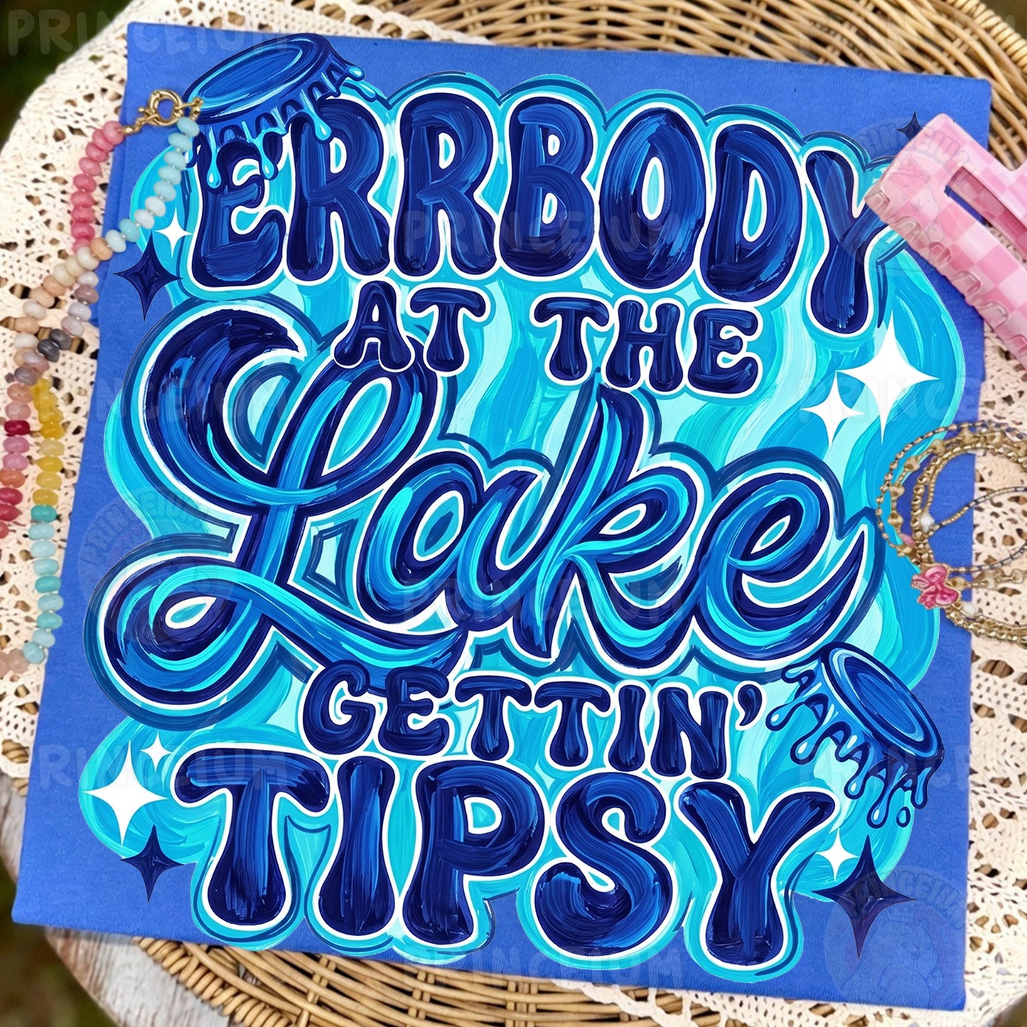 Errbody At The Lake Gettin Tipsy PNG, Funny Lake Trip Shirt Design, Summer Vacation Sublimation