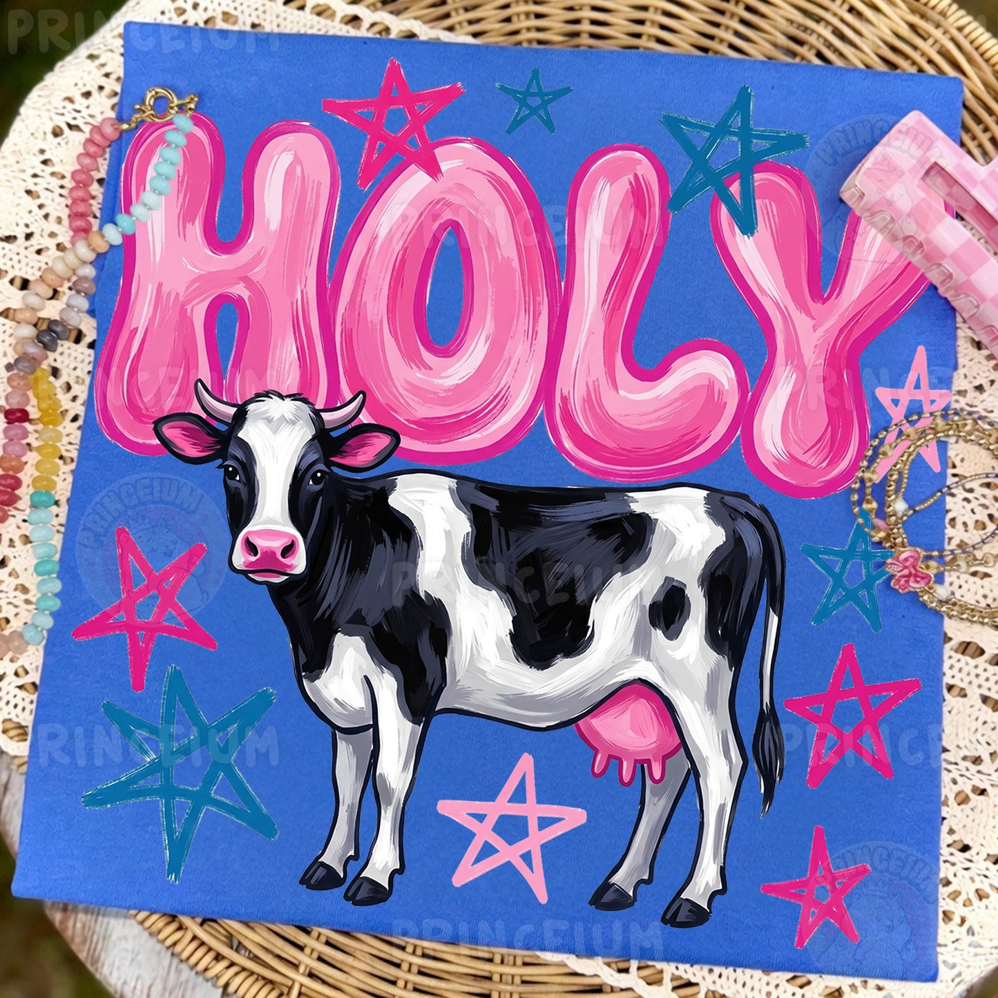 Holy Cow PNG, Funny Cow Shirt Design, Farm Animal Graphic, Western Country Sublimation