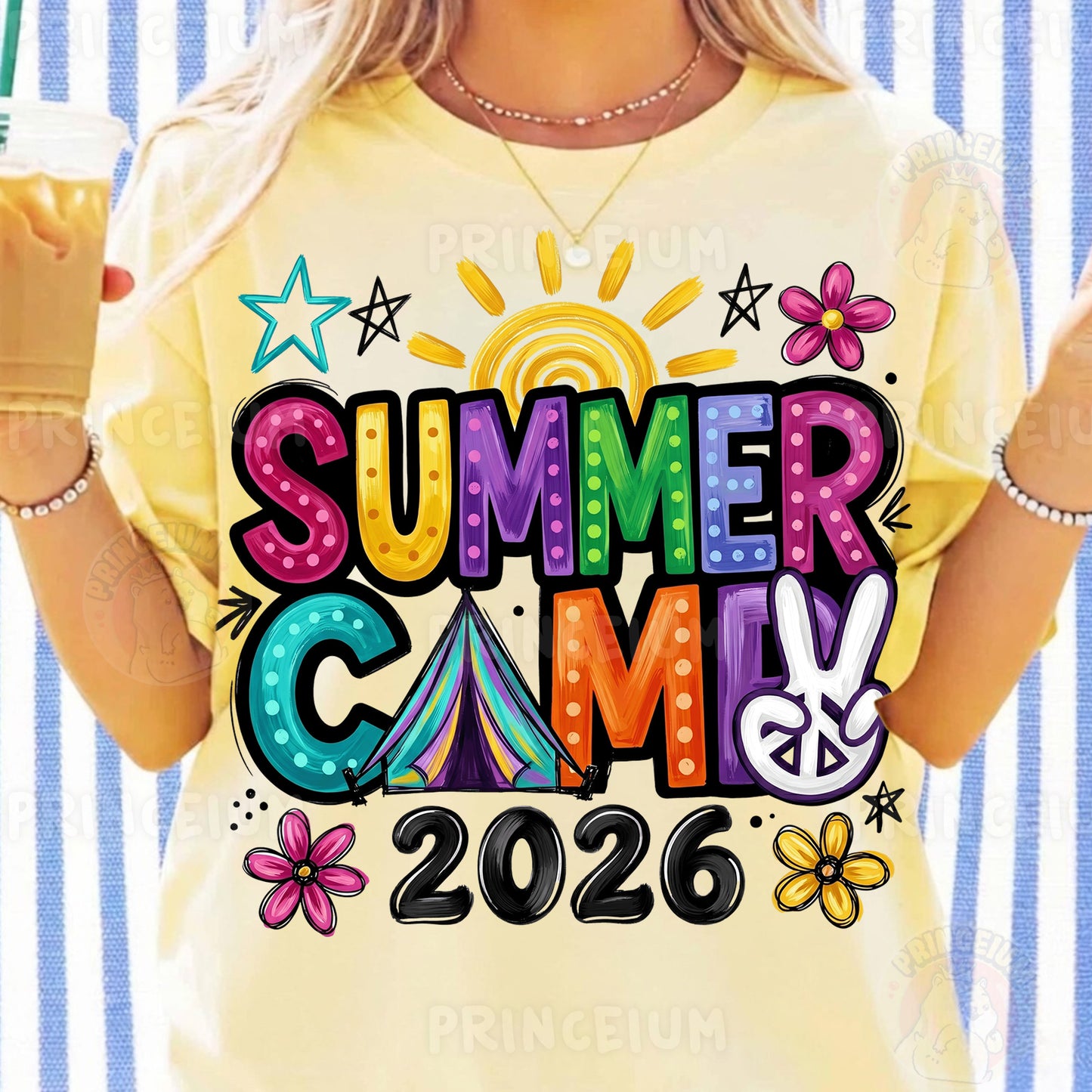 Summer Camp 2026 Sublimation Design PNG  Colorful Retro Summer Camp Digital Download