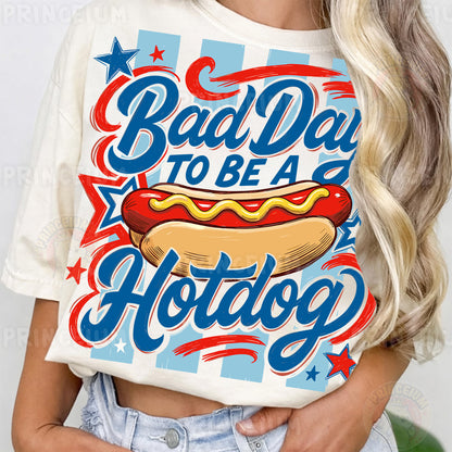 Bad Day To Be A Hotdog Sublimation Design PNG Funny Patriotic Hot Dog Digital Download
