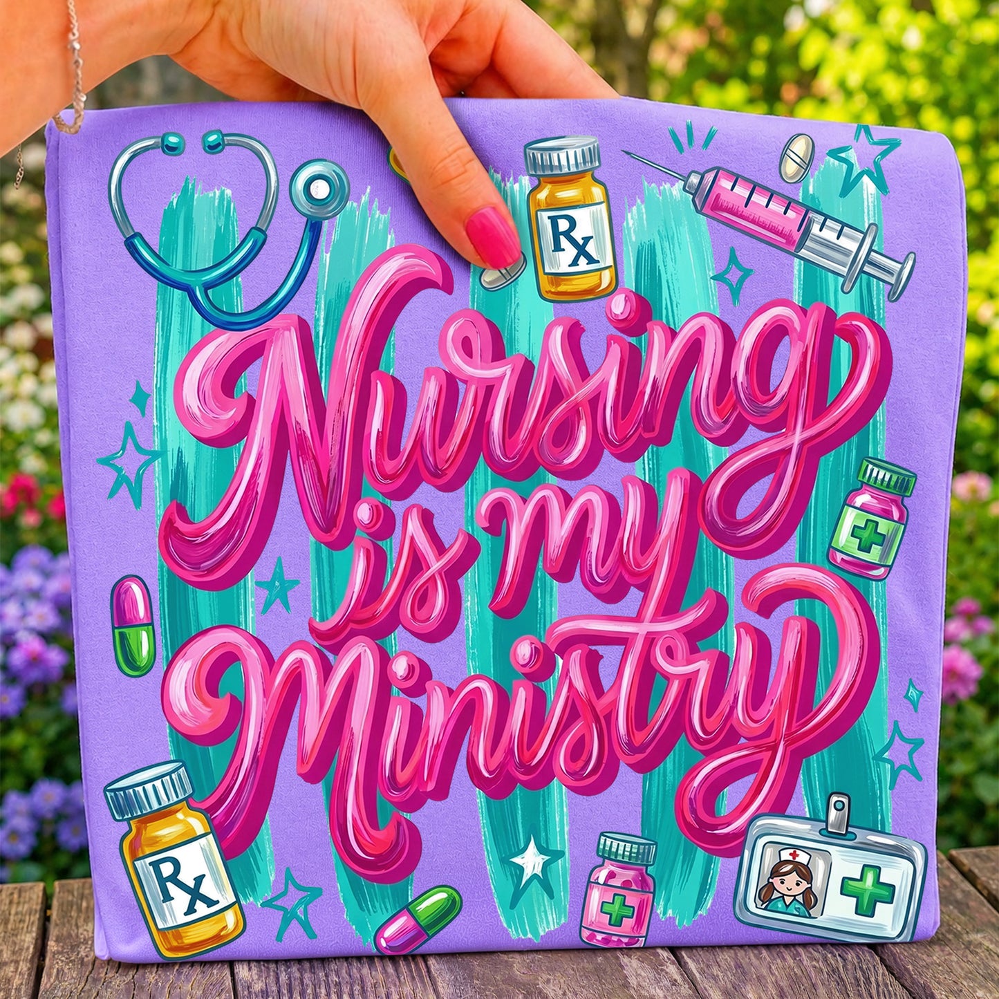 Nursing Is My Ministry PNG, Cute Nurse Shirt Design, Medical Worker Graphic, Nurse Sublimation