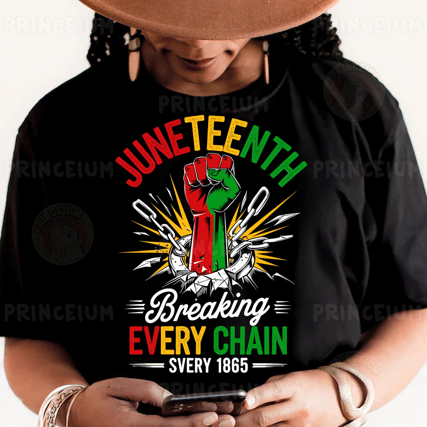 a person wearing a black shirt and a brown hat