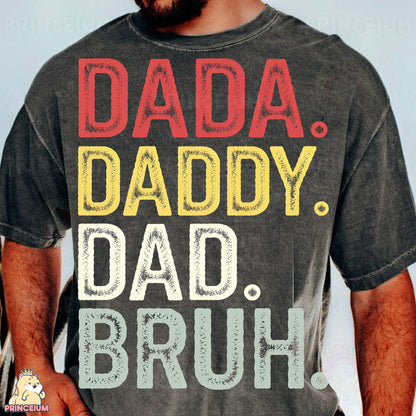 a man with a beard wearing a dad's t - shirt