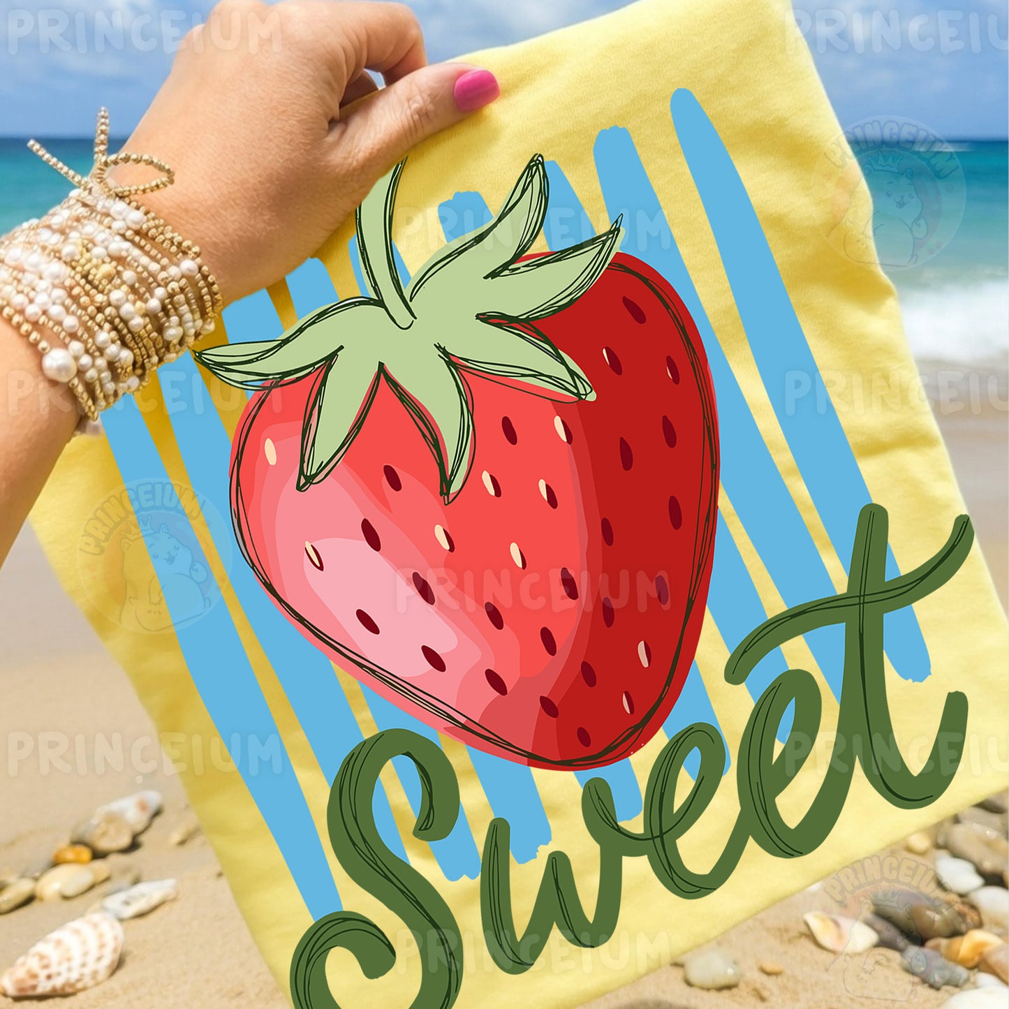 Sweet Strawberry Sublimation Design PNG  Fruit Summer Digital Download