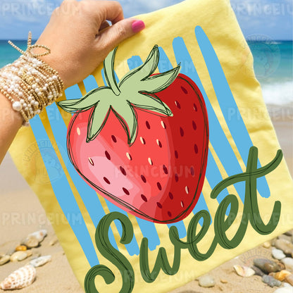 Sweet Strawberry Sublimation Design PNG  Fruit Summer Digital Download
