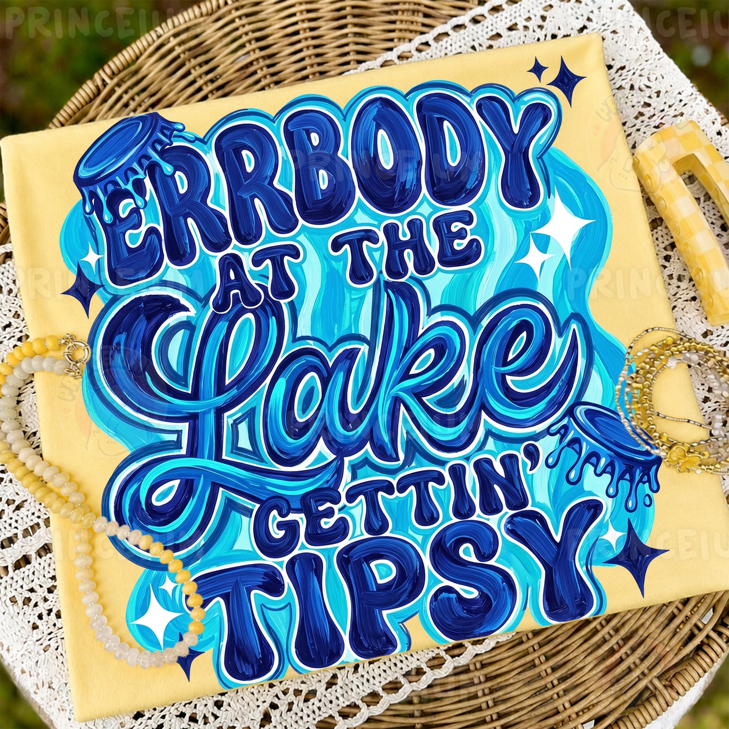 Errbody At The Lake Gettin Tipsy PNG, Funny Lake Trip Shirt Design, Summer Vacation Sublimation