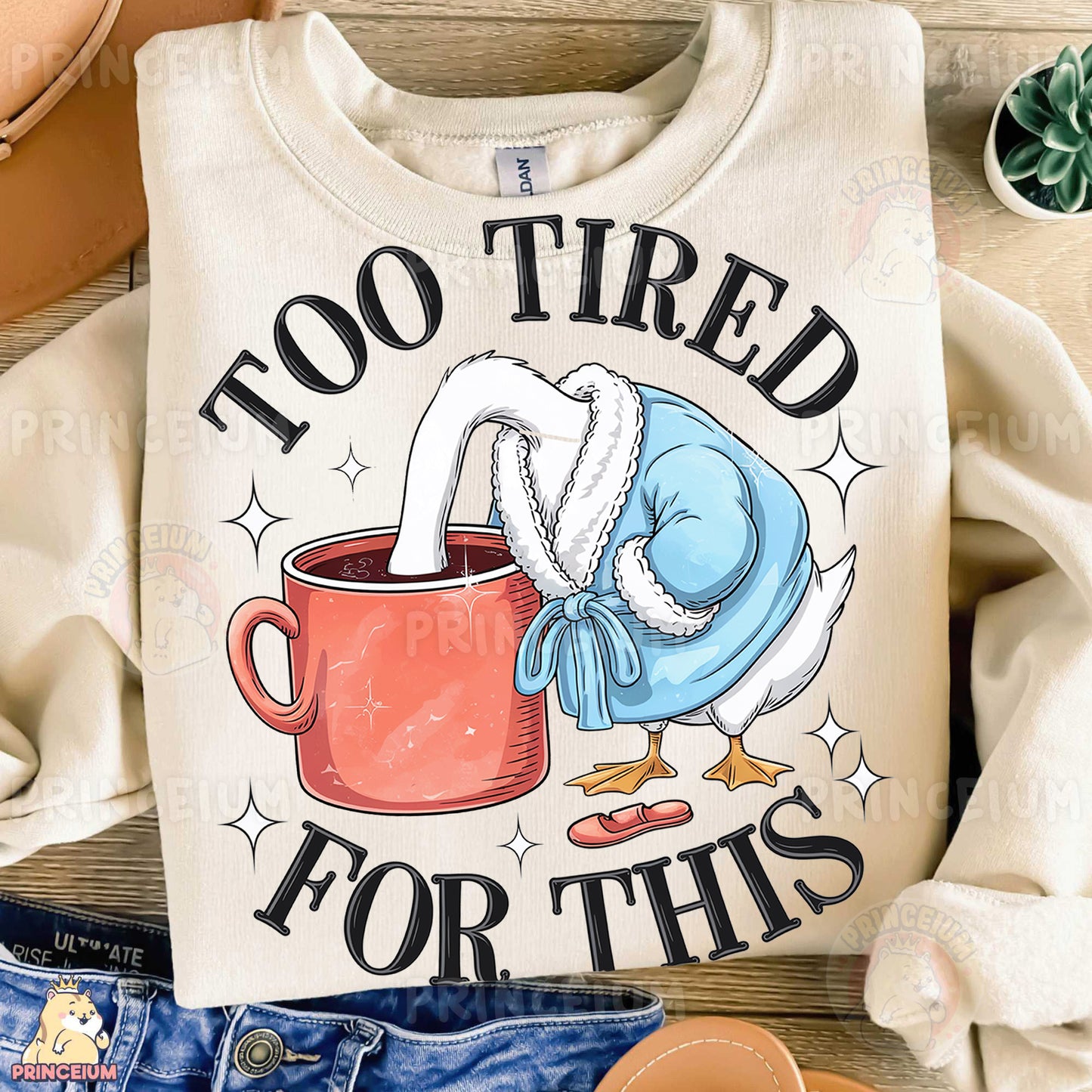 a t - shirt that says too tired for this