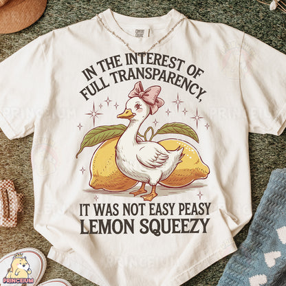 a t - shirt that says in the interest of full transparentcy it was not