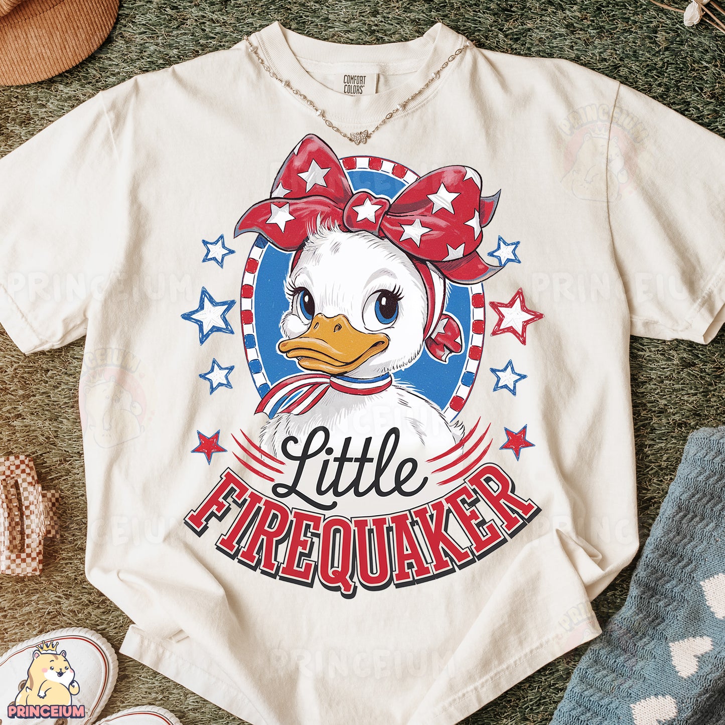 a t - shirt with a picture of a duck on it