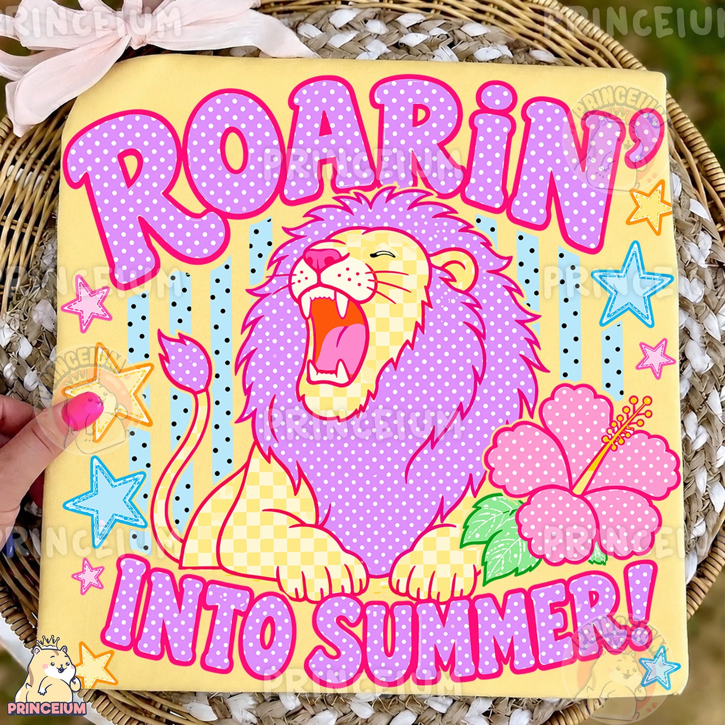Roarin' Into Summer Sublimation Design PNG | Cute Lion Summer Digital Download