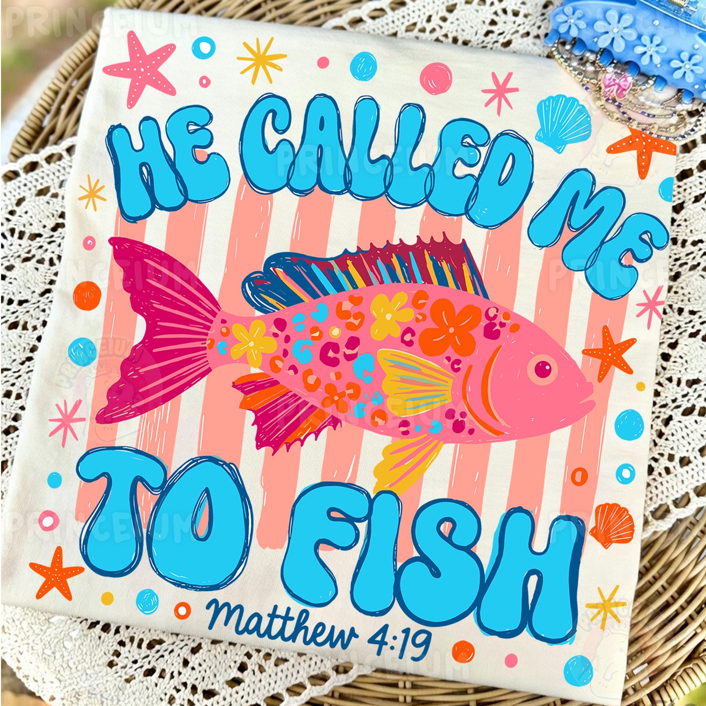 He Called Me To Fish Sublimation Design PNG | Christian Fishing Matthew 4:19 Digital Download