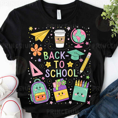a t - shirt that says back to school on it