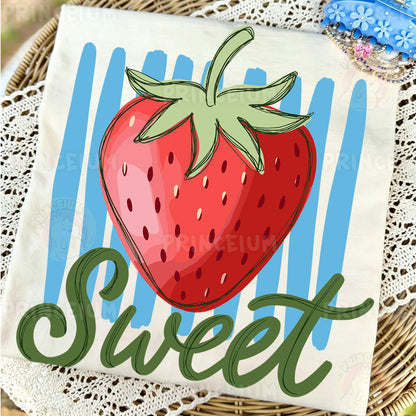 Sweet Strawberry Sublimation Design PNG  Fruit Summer Digital Download