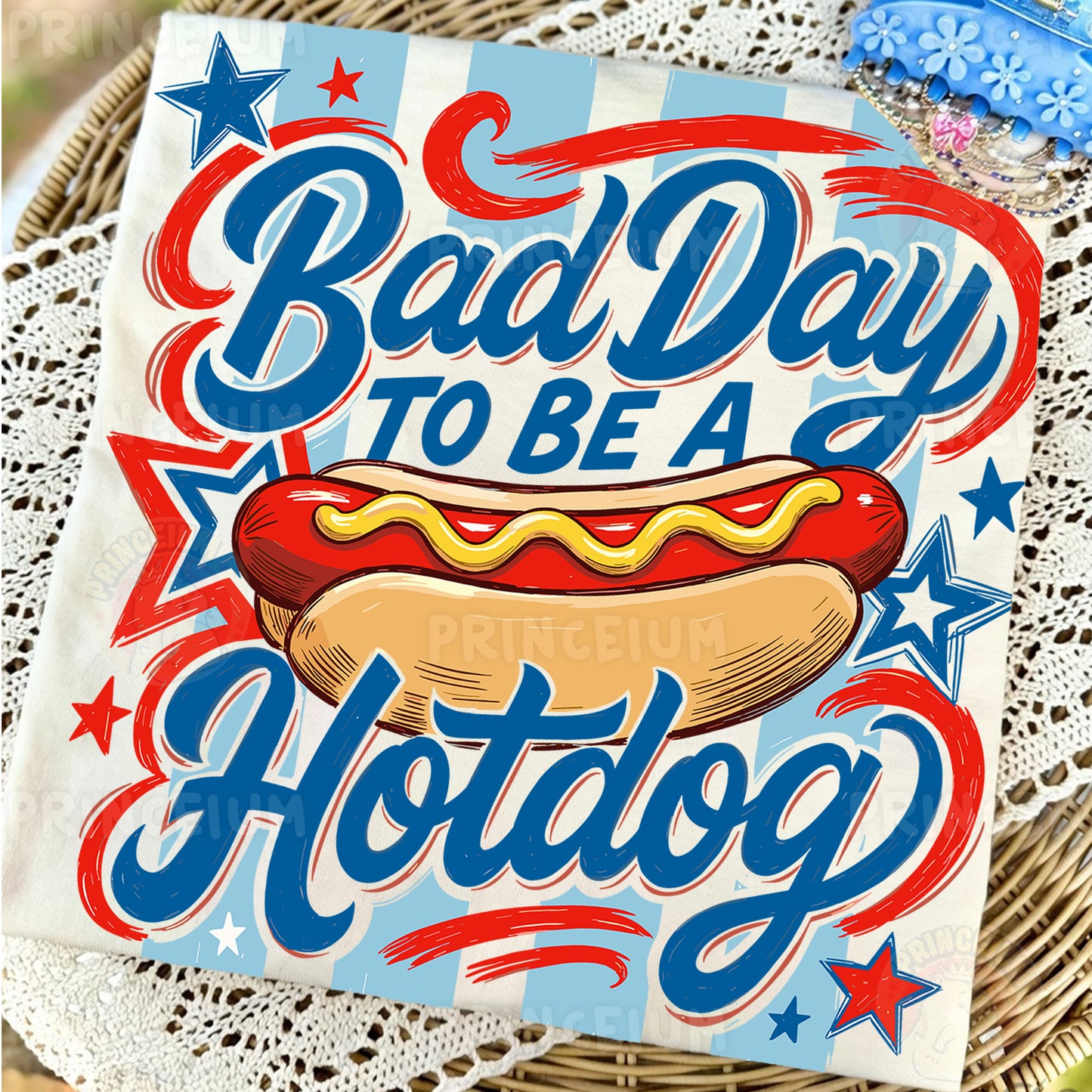 Bad Day To Be A Hotdog Sublimation Design PNG Funny Patriotic Hot Dog Digital Download
