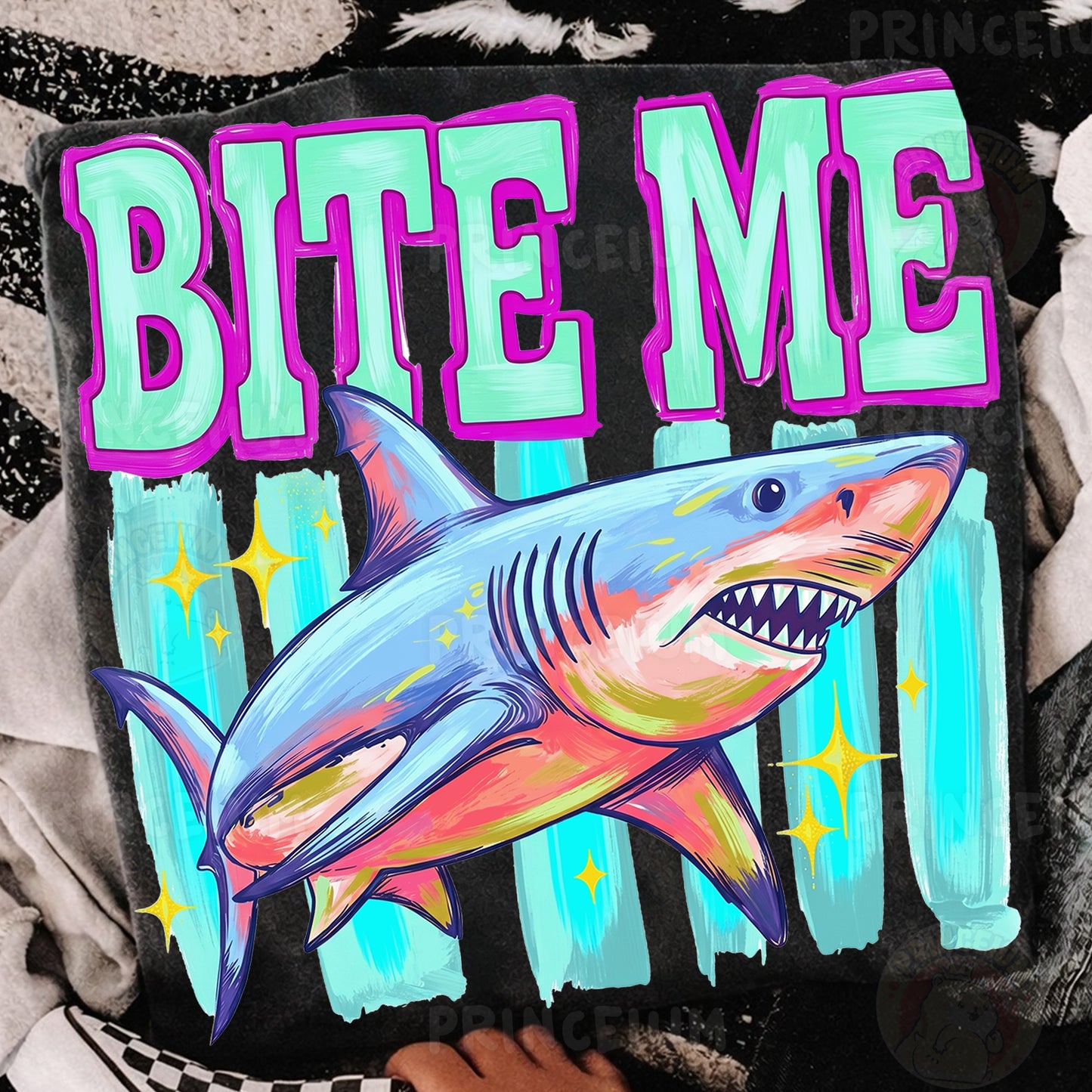 Bite Me Shark PNG, Funny Summer Beach Shirt Design, Shark Sublimation Graphic