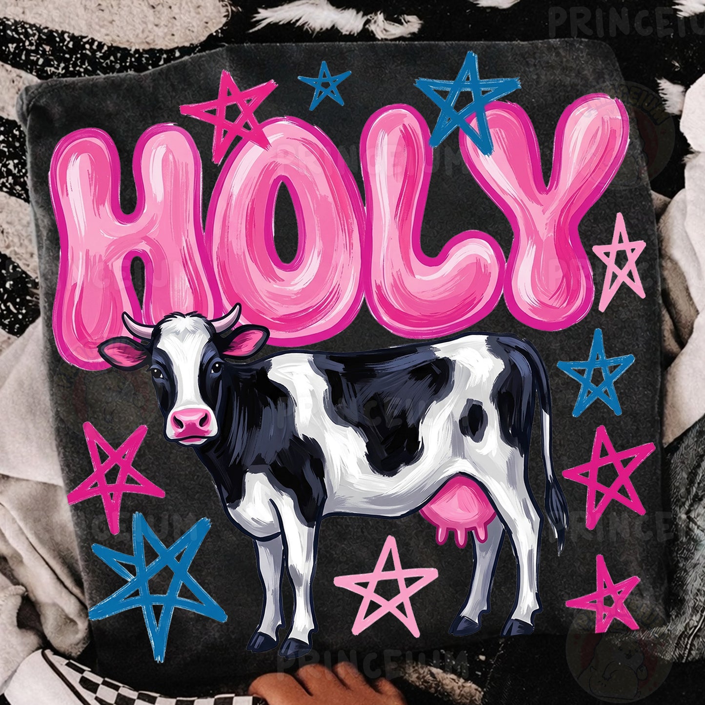 Holy Cow PNG, Funny Cow Shirt Design, Farm Animal Graphic, Western Country Sublimation