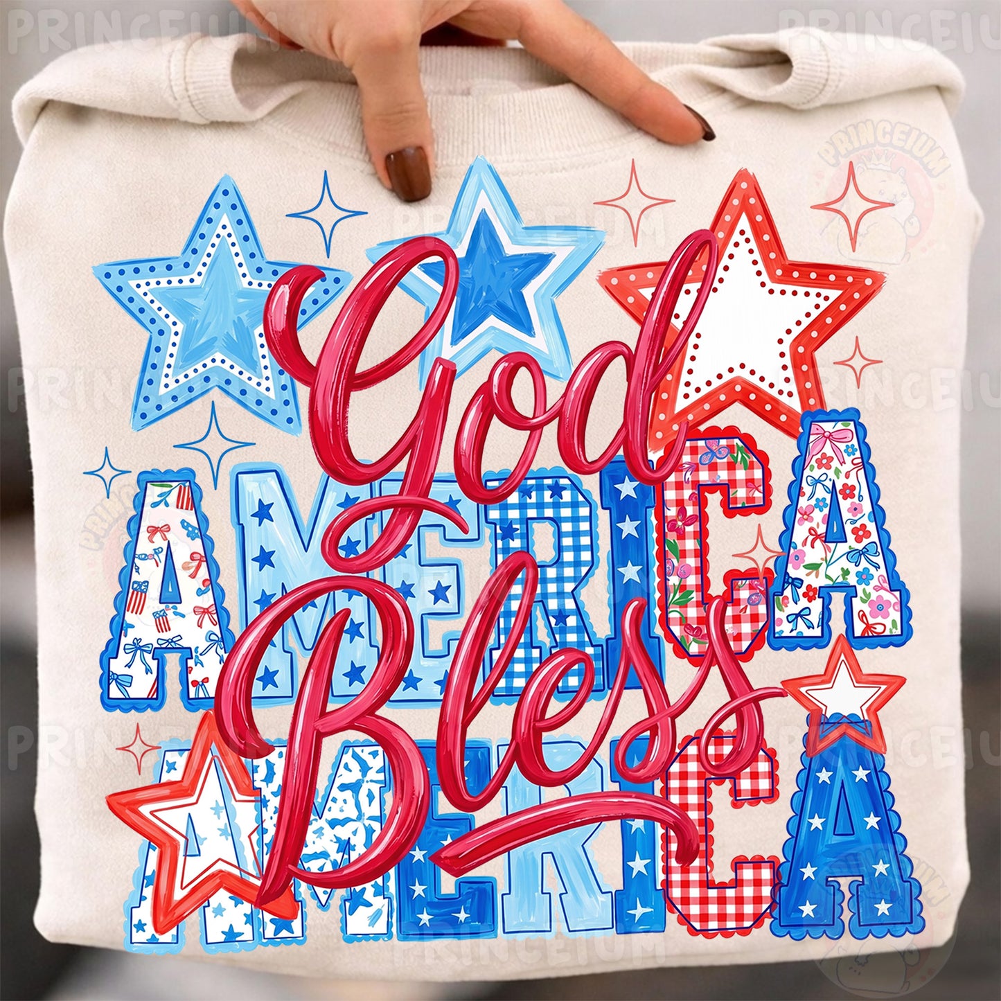 God Bless America PNG, Patriotic Fourth of July Shirt Design, Retro USA Sublimation Graphic