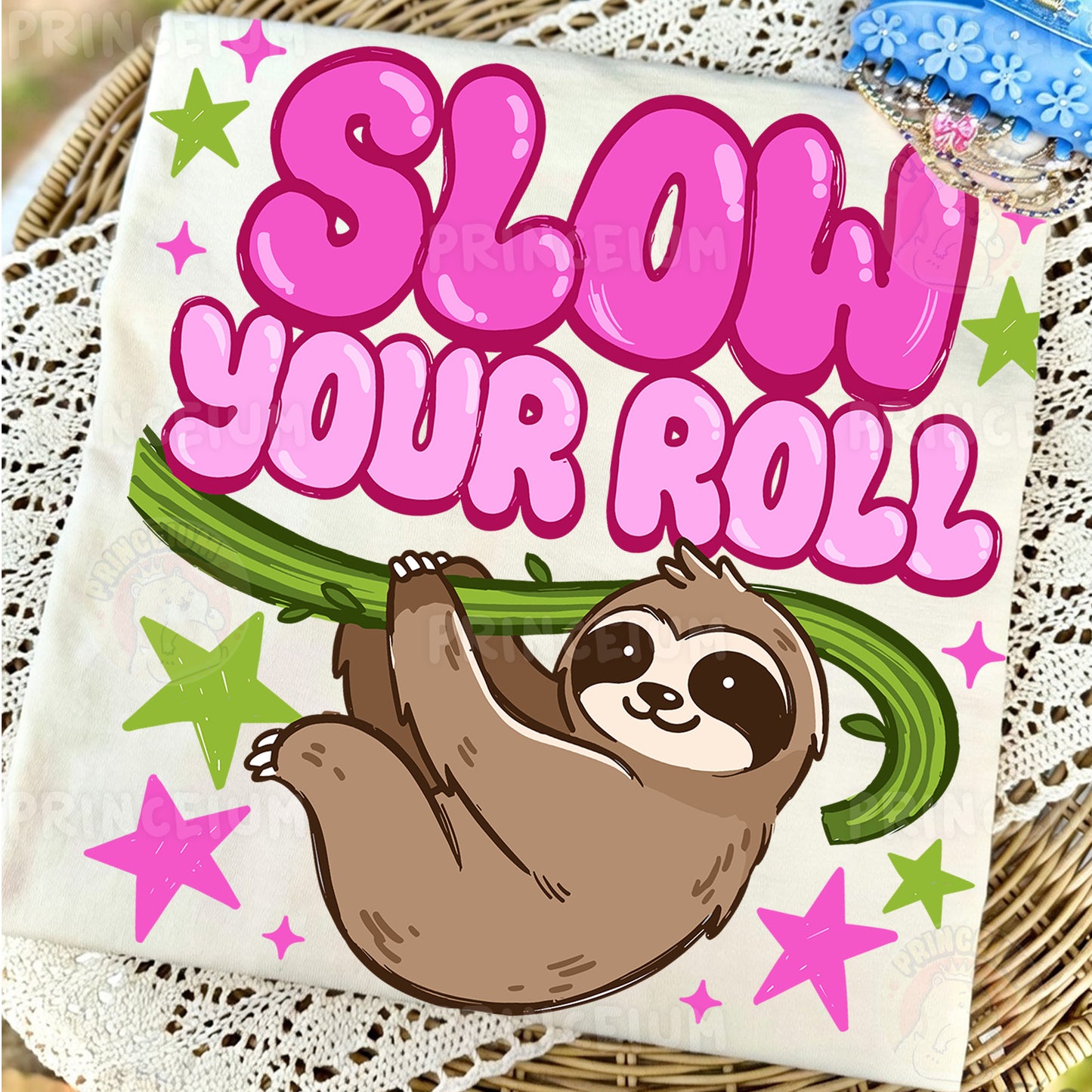 Slow Your Roll Sublimation Design PNG | Sloth Digital Download
