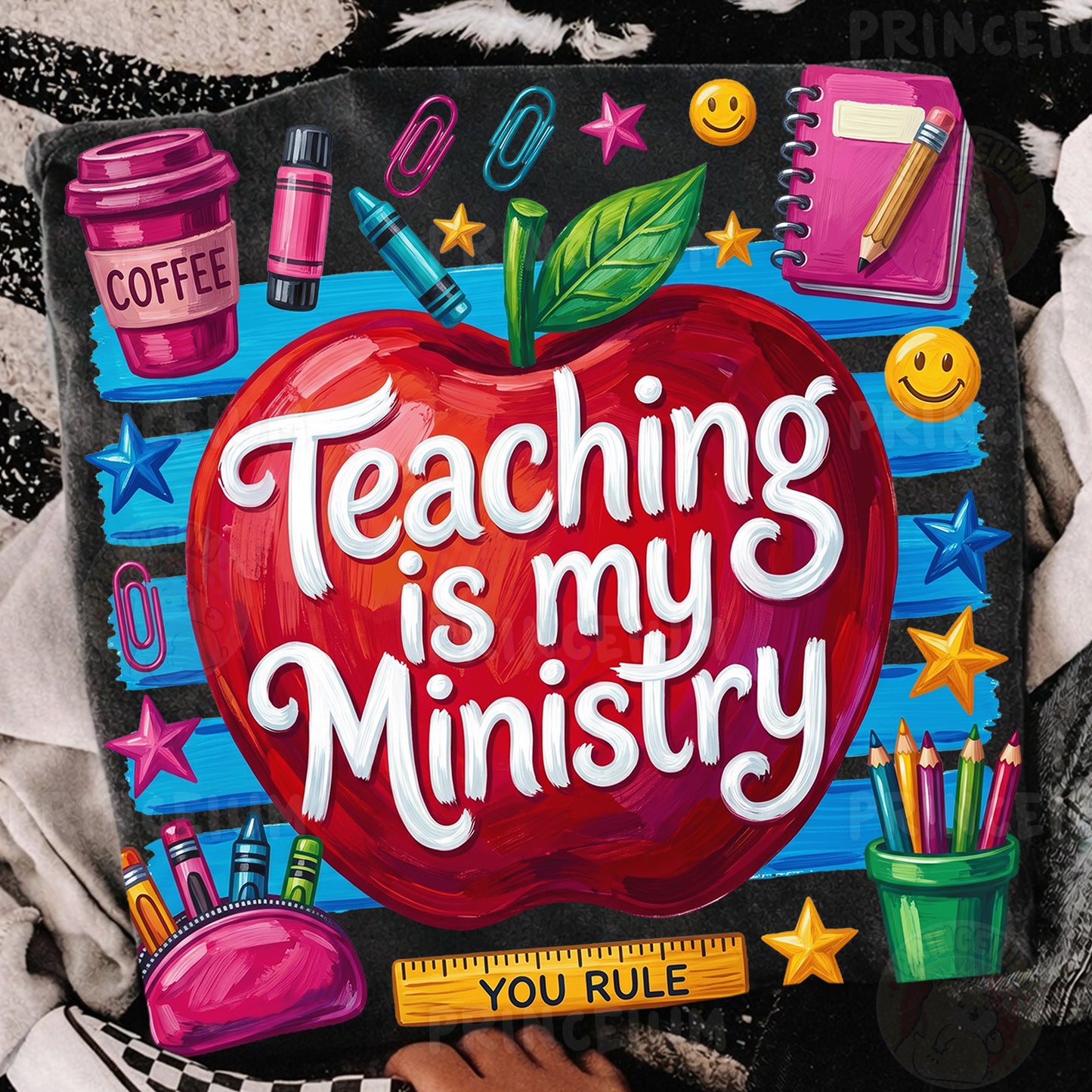 Teaching Is My Ministry PNG, Teacher Shirt Design, Back To School Sublimation Graphic
