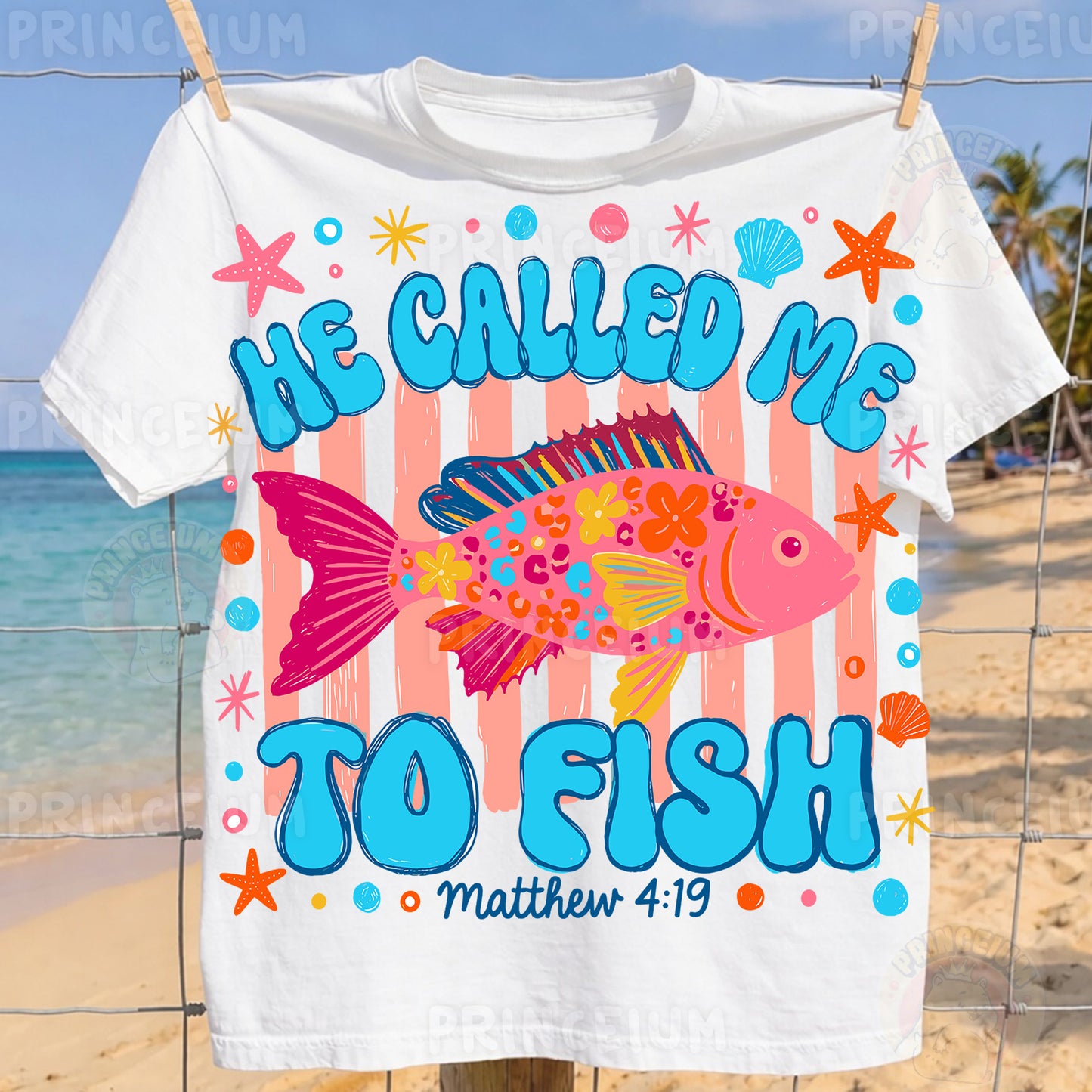He Called Me To Fish Sublimation Design PNG | Christian Fishing Matthew 4:19 Digital Download