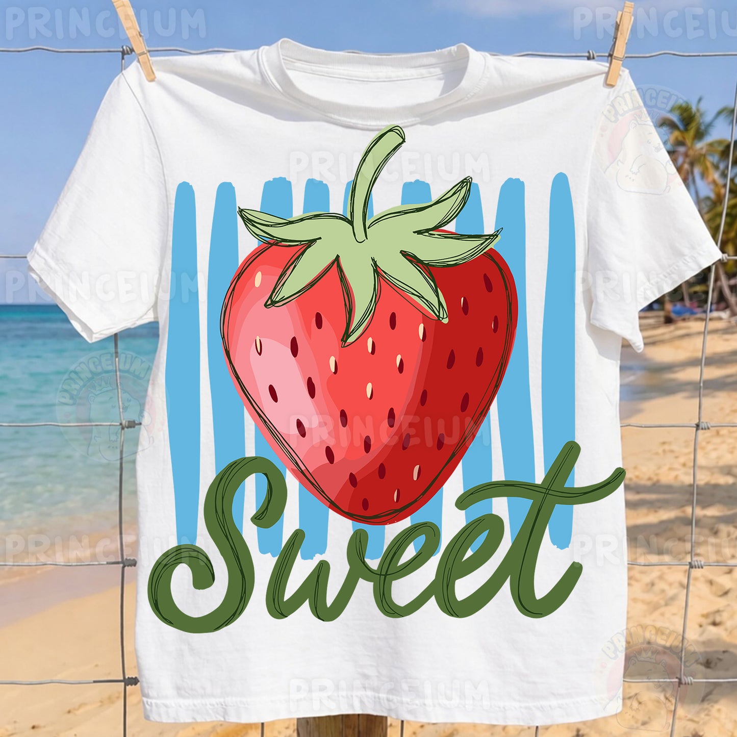 Sweet Strawberry Sublimation Design PNG  Fruit Summer Digital Download