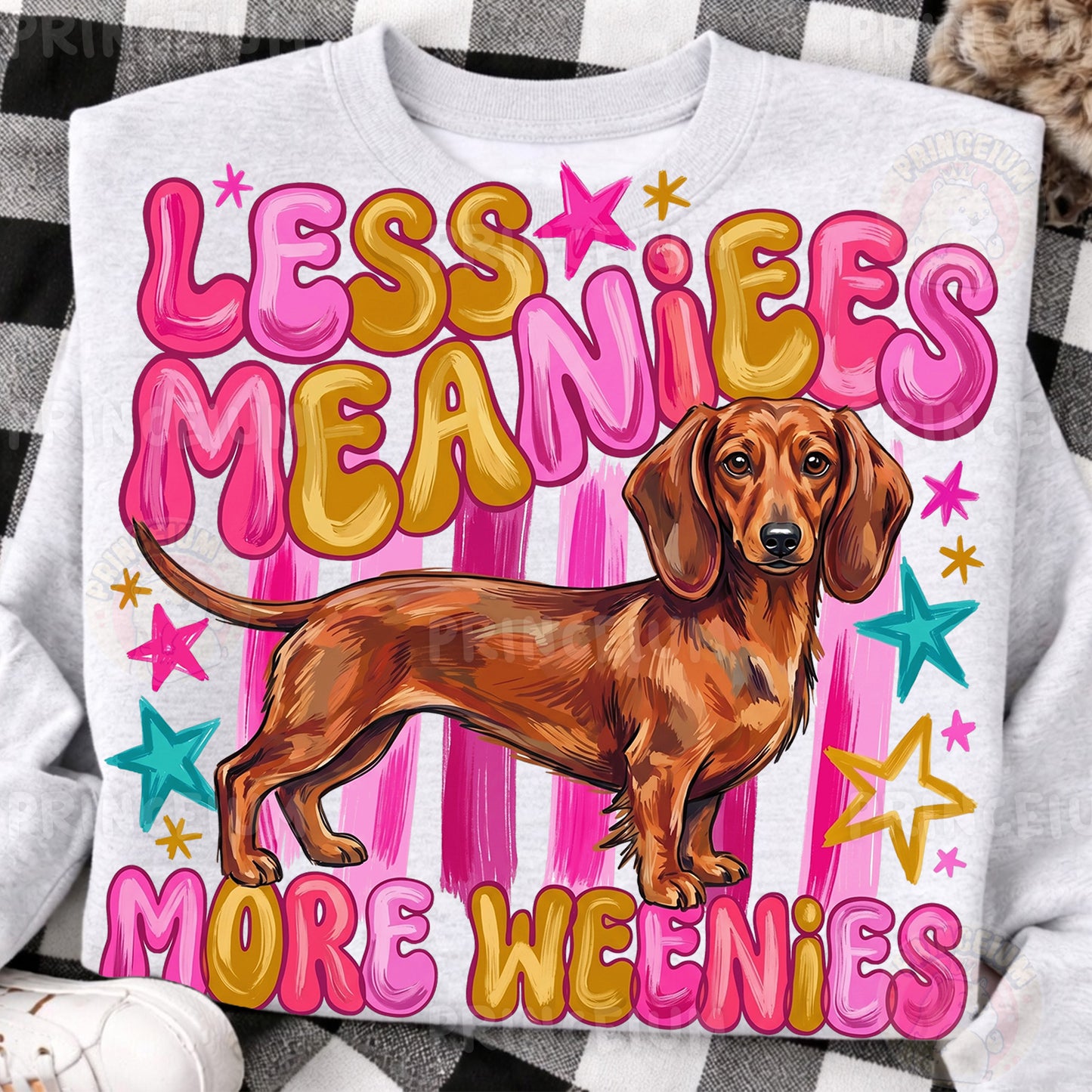 Less Meanies More Weenies Sublimation Design PNG Dachshund Dog Digital Download
