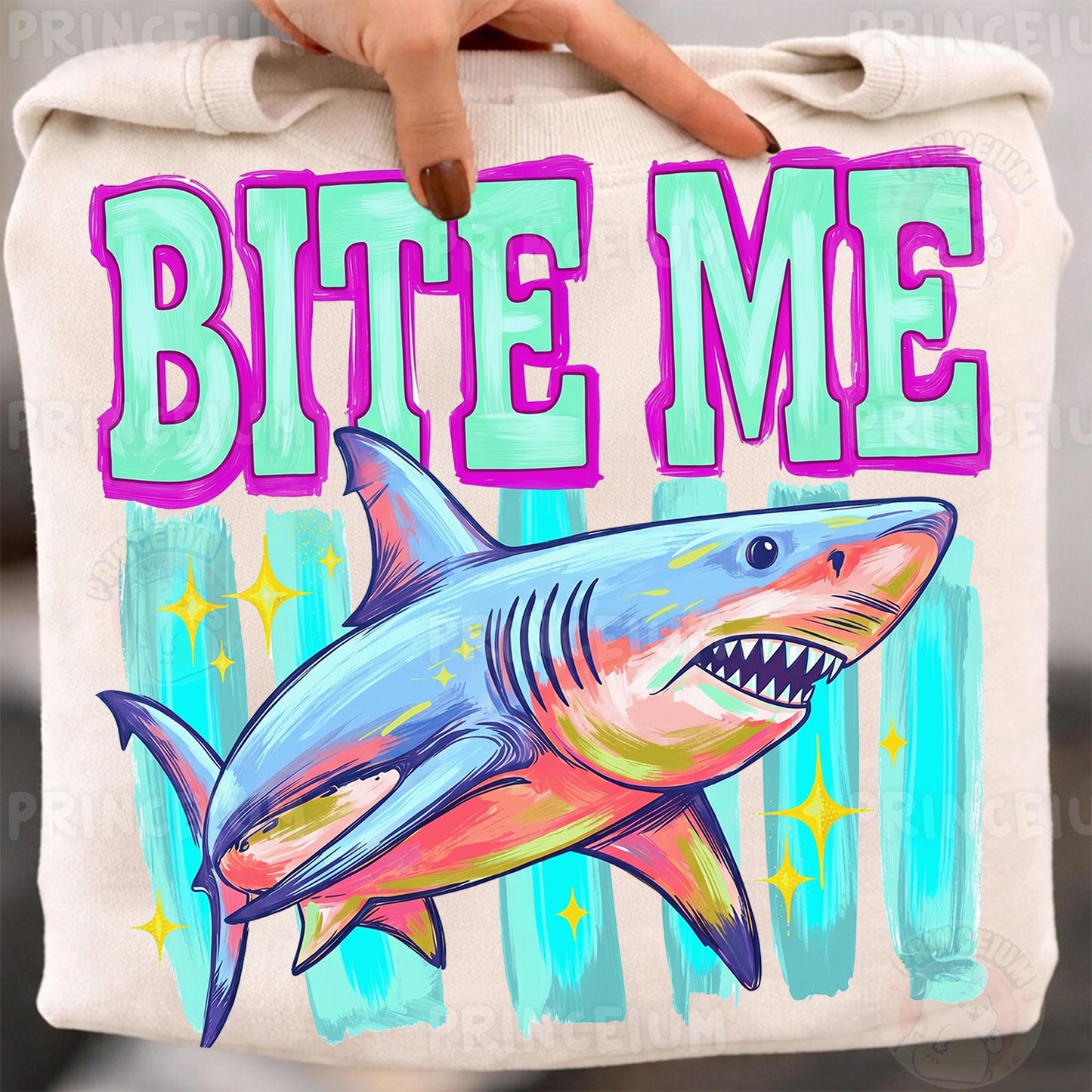 Bite Me Shark PNG, Funny Summer Beach Shirt Design, Shark Sublimation Graphic