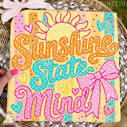 Sunshine State of Mind Sublimation Design PNG  Summer Sun Digital Download NEW26