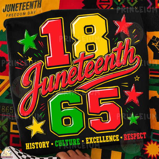 1865 Juneteenth History Culture Excellence Respect Sublimation Design PNG Freedom Day Digital Download