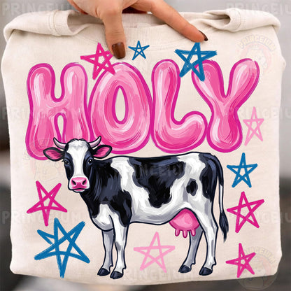 Holy Cow PNG, Funny Cow Shirt Design, Farm Animal Graphic, Western Country Sublimation