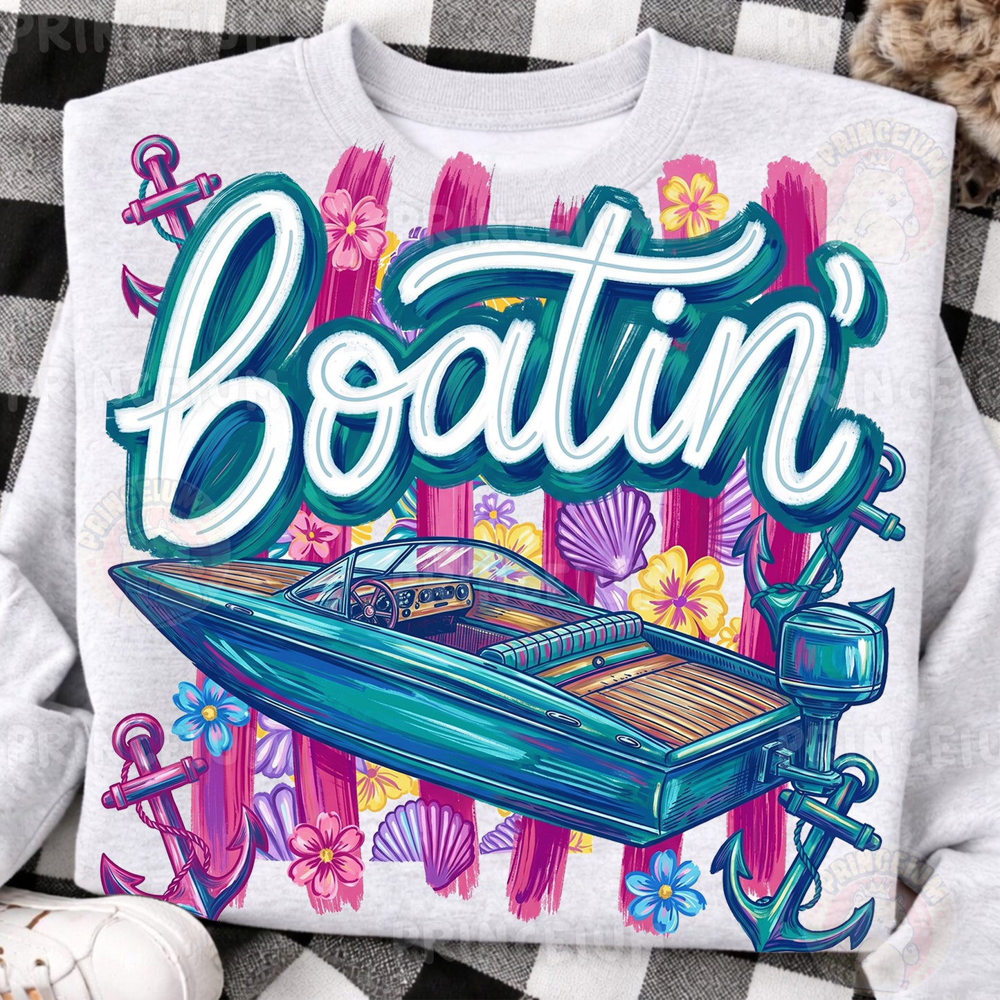 Boatin’ Sublimation Design PNG | Nautical Boat Summer Digital Download