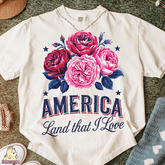 a t - shirt that says america land that i love