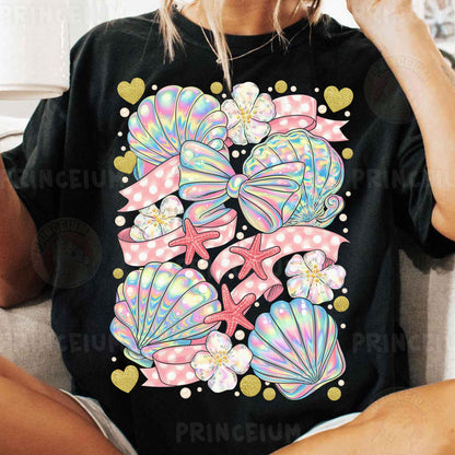 a woman sitting on a couch wearing a black shirt