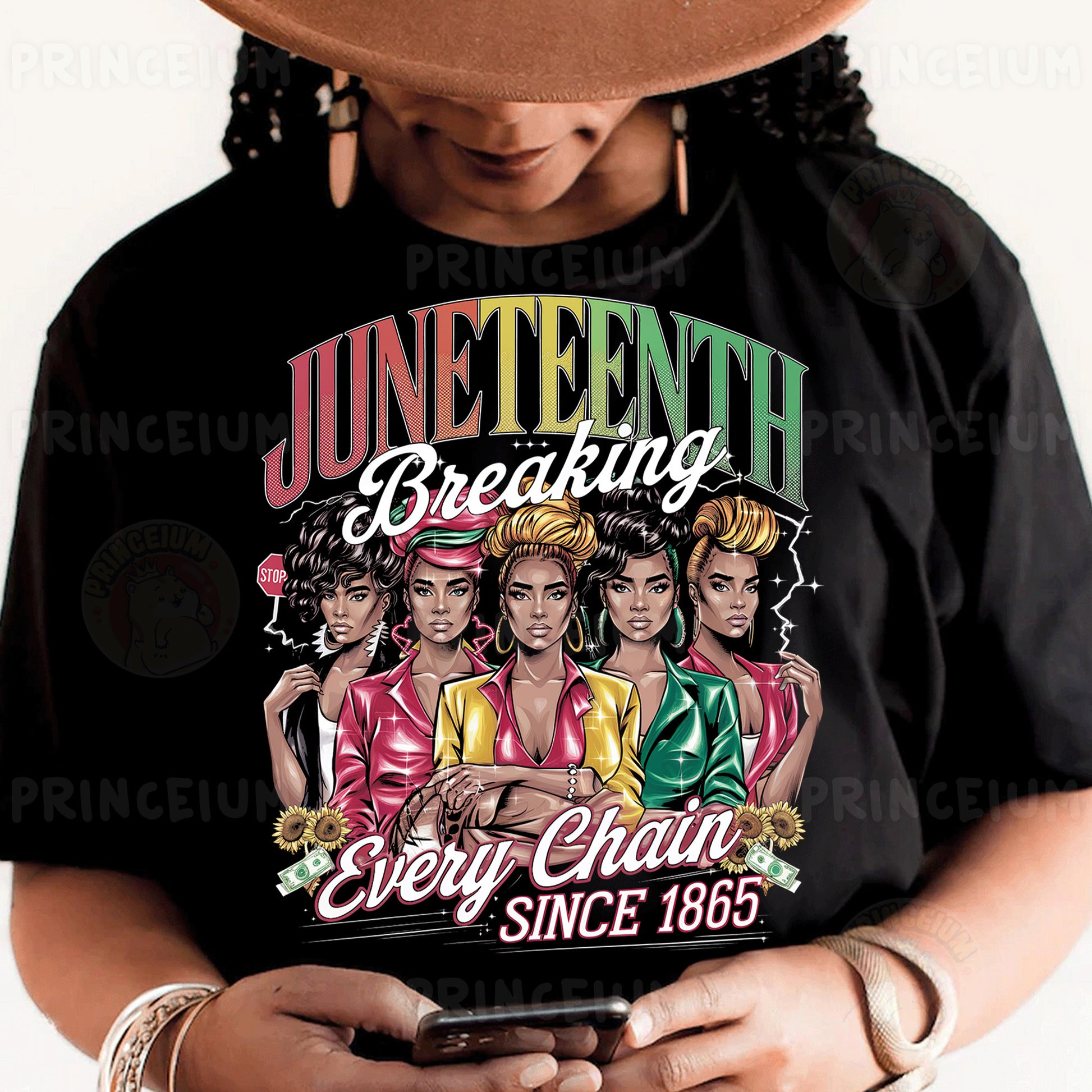 a person wearing a black shirt and a hat holding a cell phone