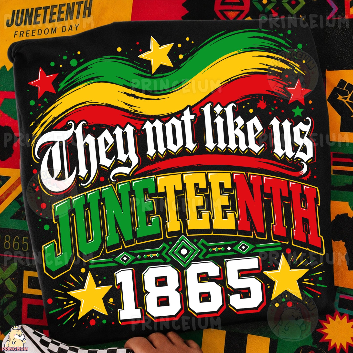 They Not Like Us Juneteenth 1865 Sublimation Design PNG Freedom Day Digital Download