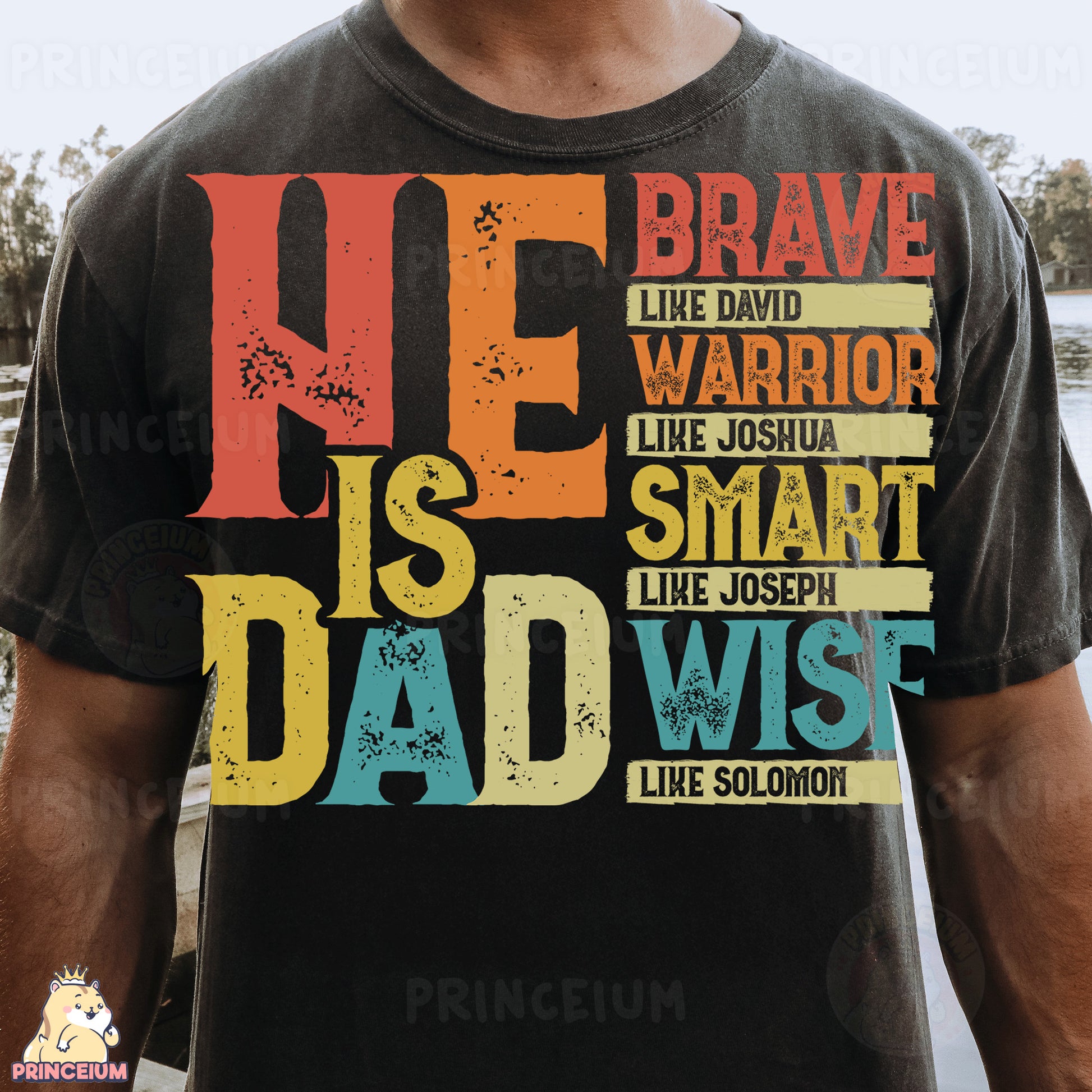 a man wearing a t - shirt that says he is brave