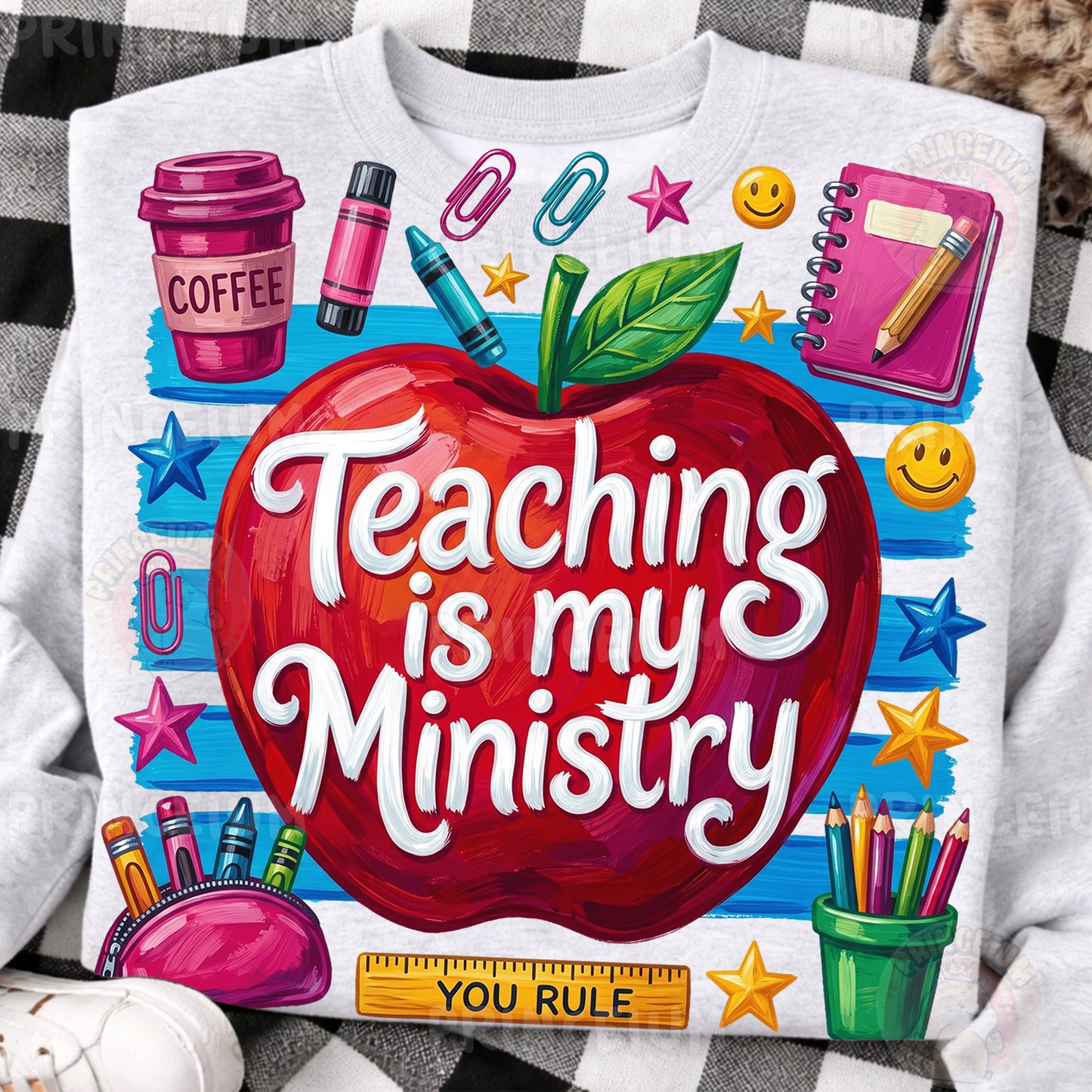 Teaching Is My Ministry PNG, Teacher Shirt Design, Back To School Sublimation Graphic
