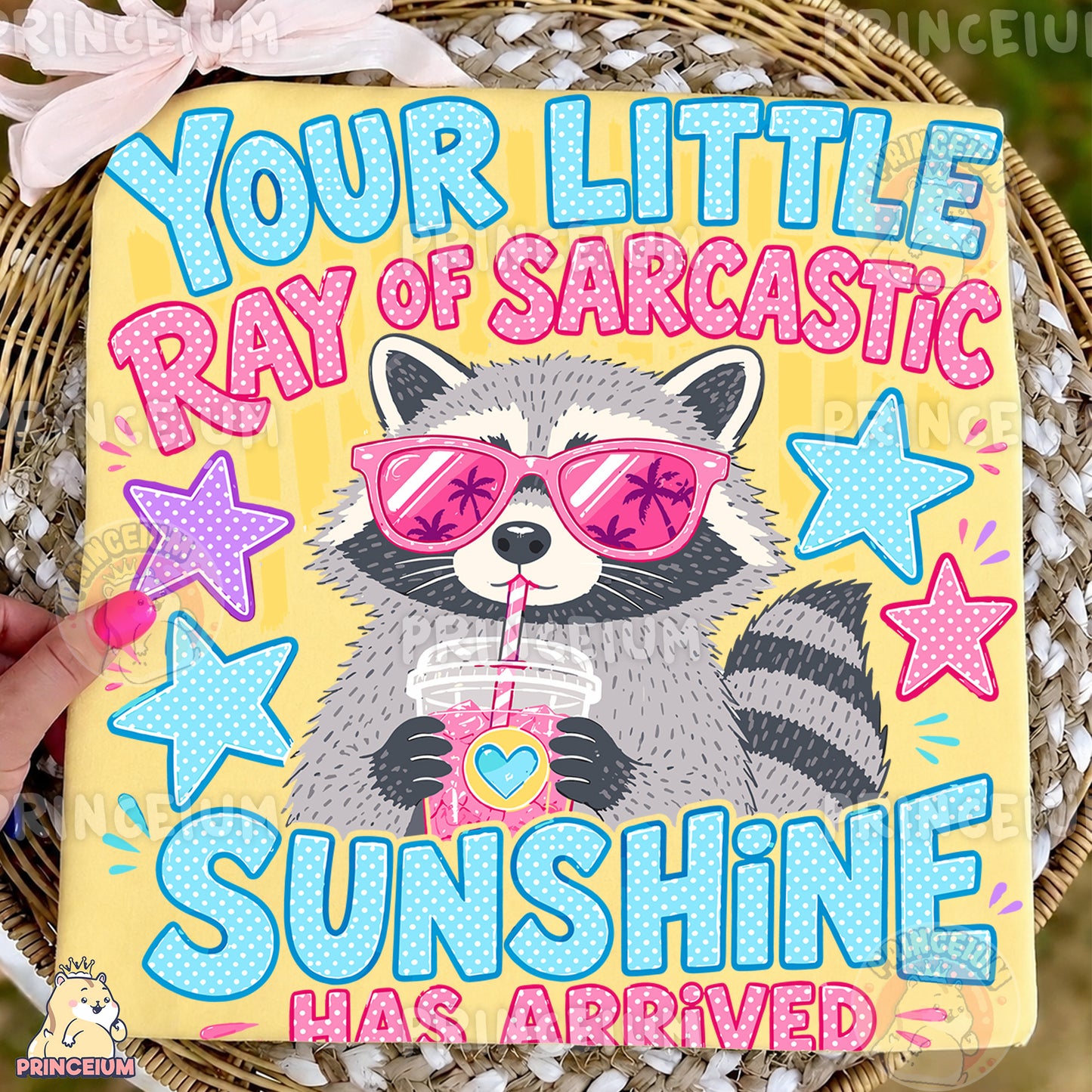 Your Little Ray of Sarcastic Sunshine Sublimation Design PNG Raccoon Digital Download NEW26