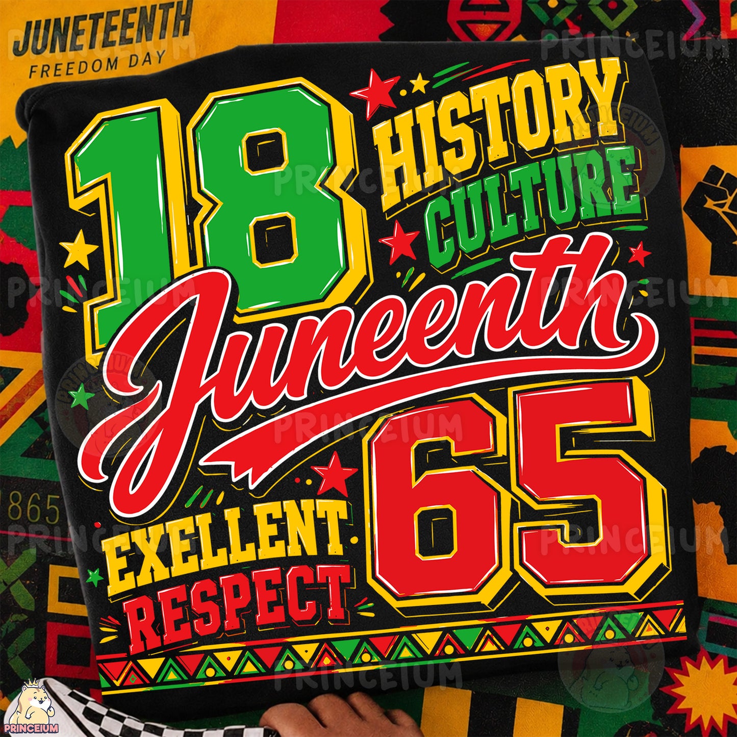Juneteenth 1865 History Culture Excellent Respect Sublimation Design PNG Freedom Day Digital Download