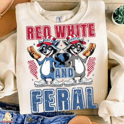 a couple of racoons that are on a shirt