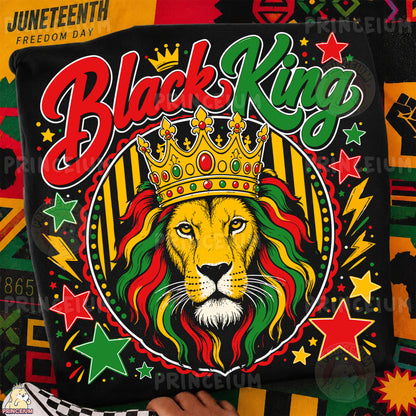 Black King Juneteenth Sublimation Design PNG Lion Freedom Day Digital Download