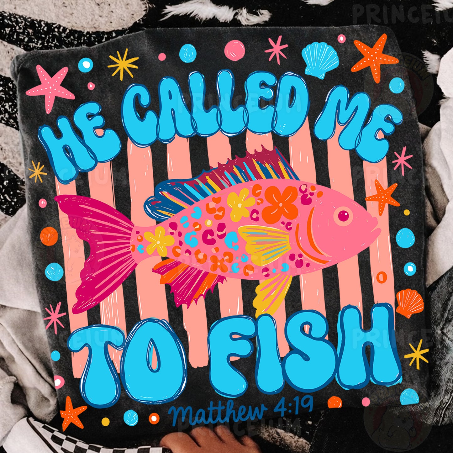 He Called Me To Fish Sublimation Design PNG | Christian Fishing Matthew 4:19 Digital Download