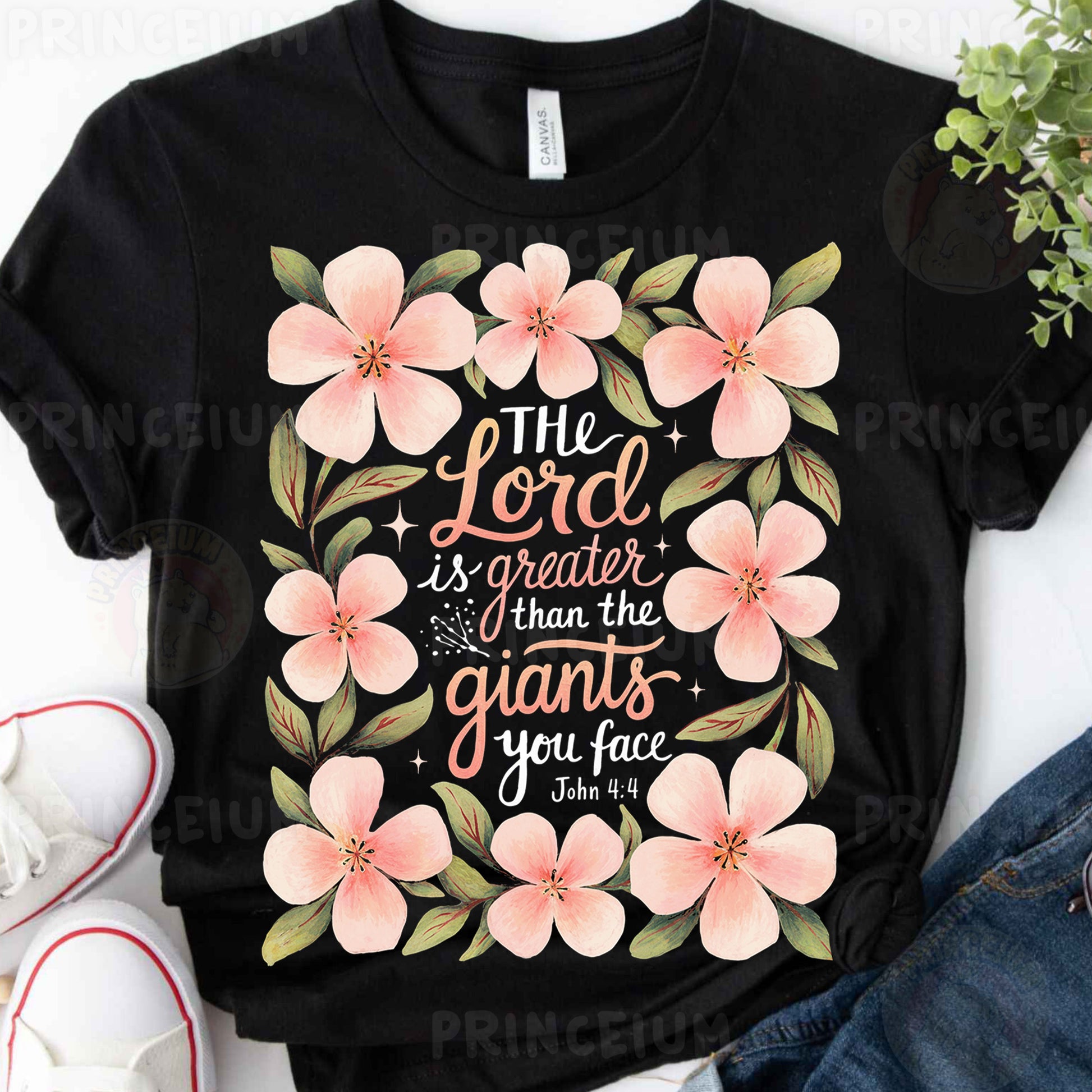 a t - shirt that says the lord is greater than the giants you face
