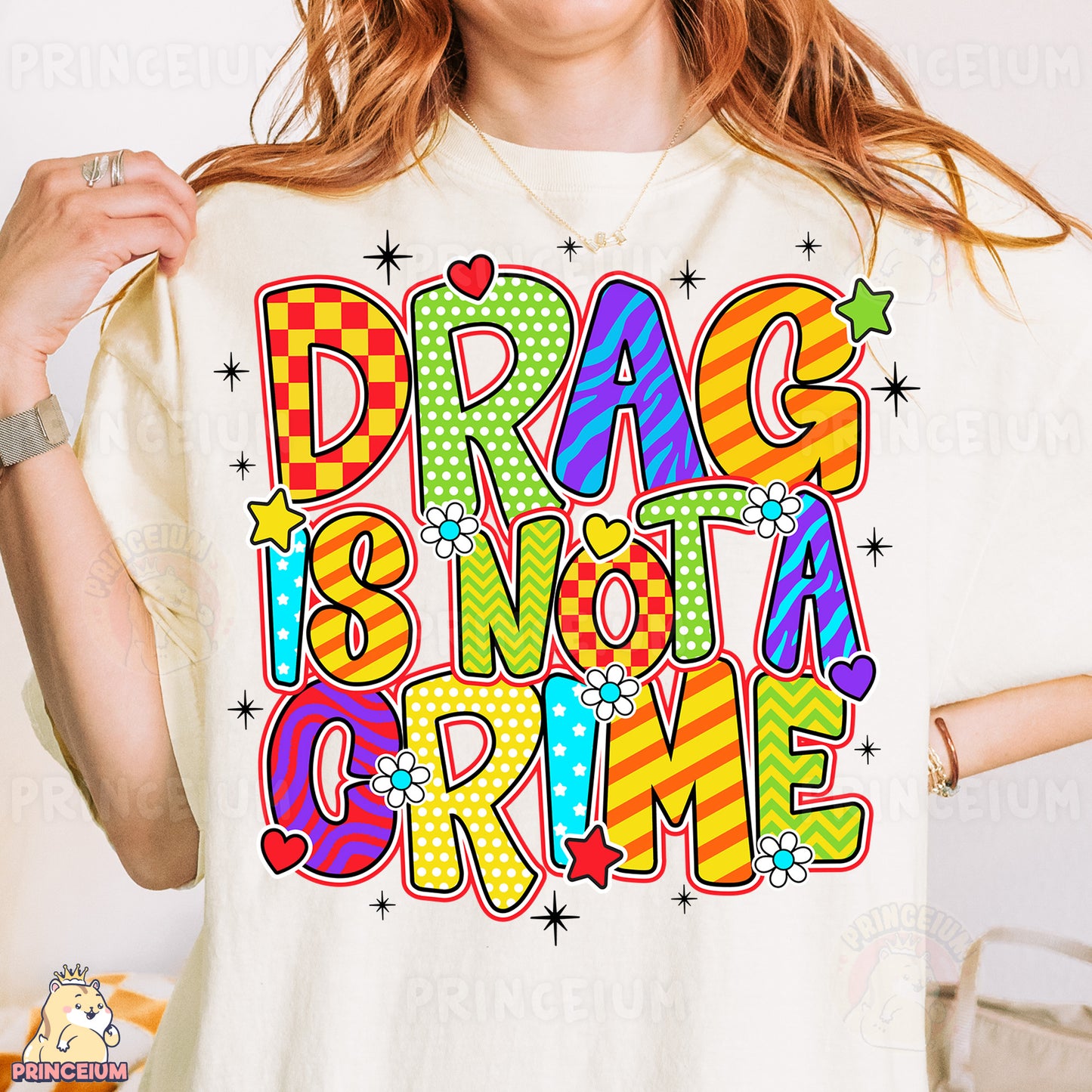 a woman wearing a t - shirt with the words drag newton game on it