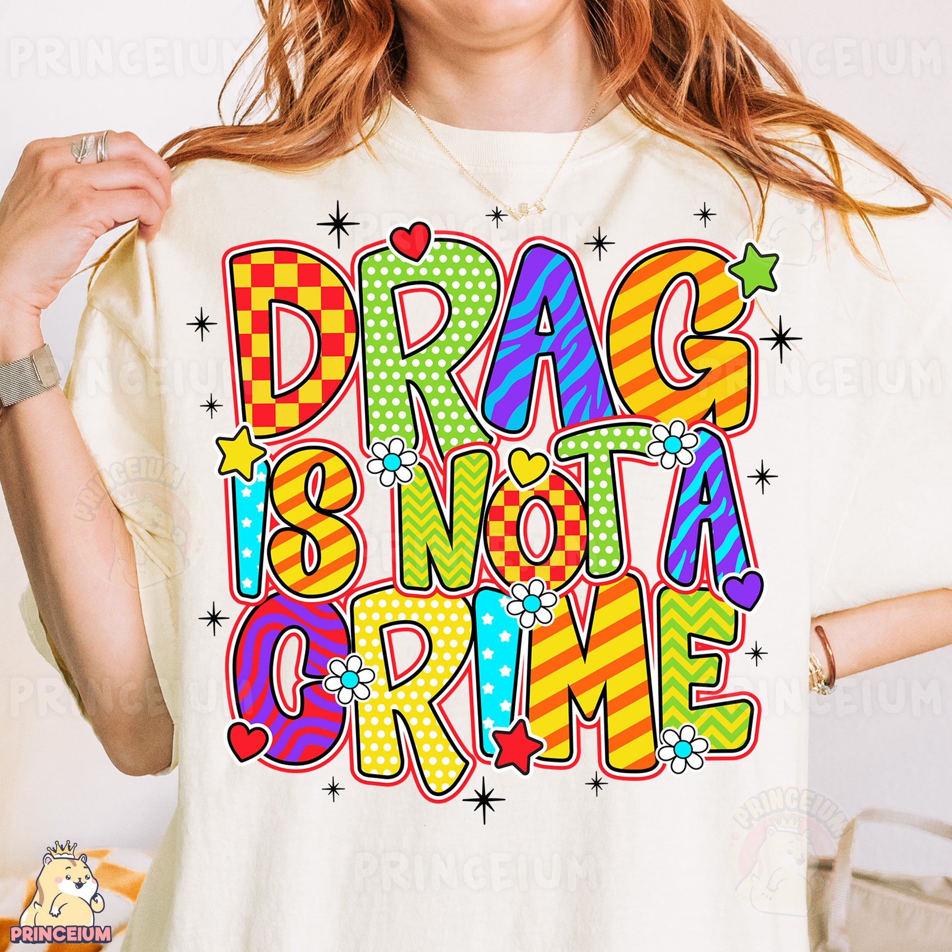 a woman wearing a t - shirt with the words drag newton game on it