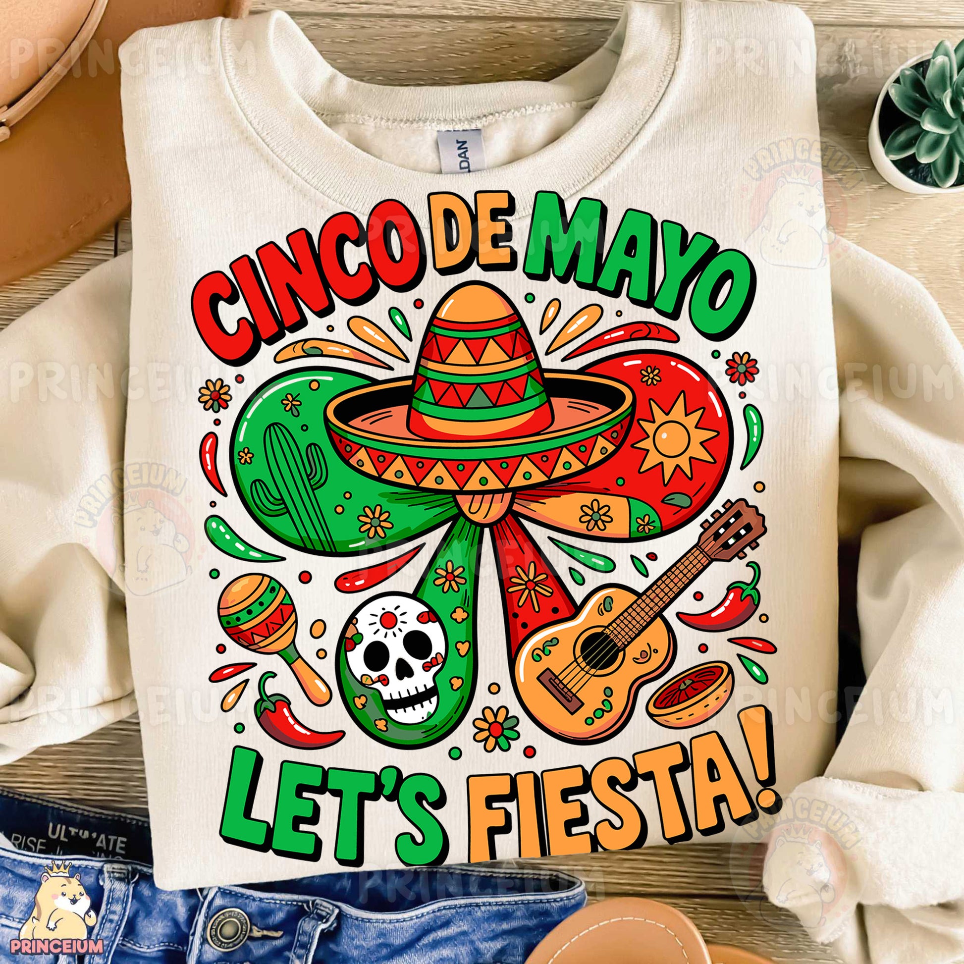 a t - shirt that says cinco de mayo let's fiesta