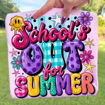 School’s Out For Summer PNG, Summer Vacation Shirt Design, Retro Teacher Sublimation
