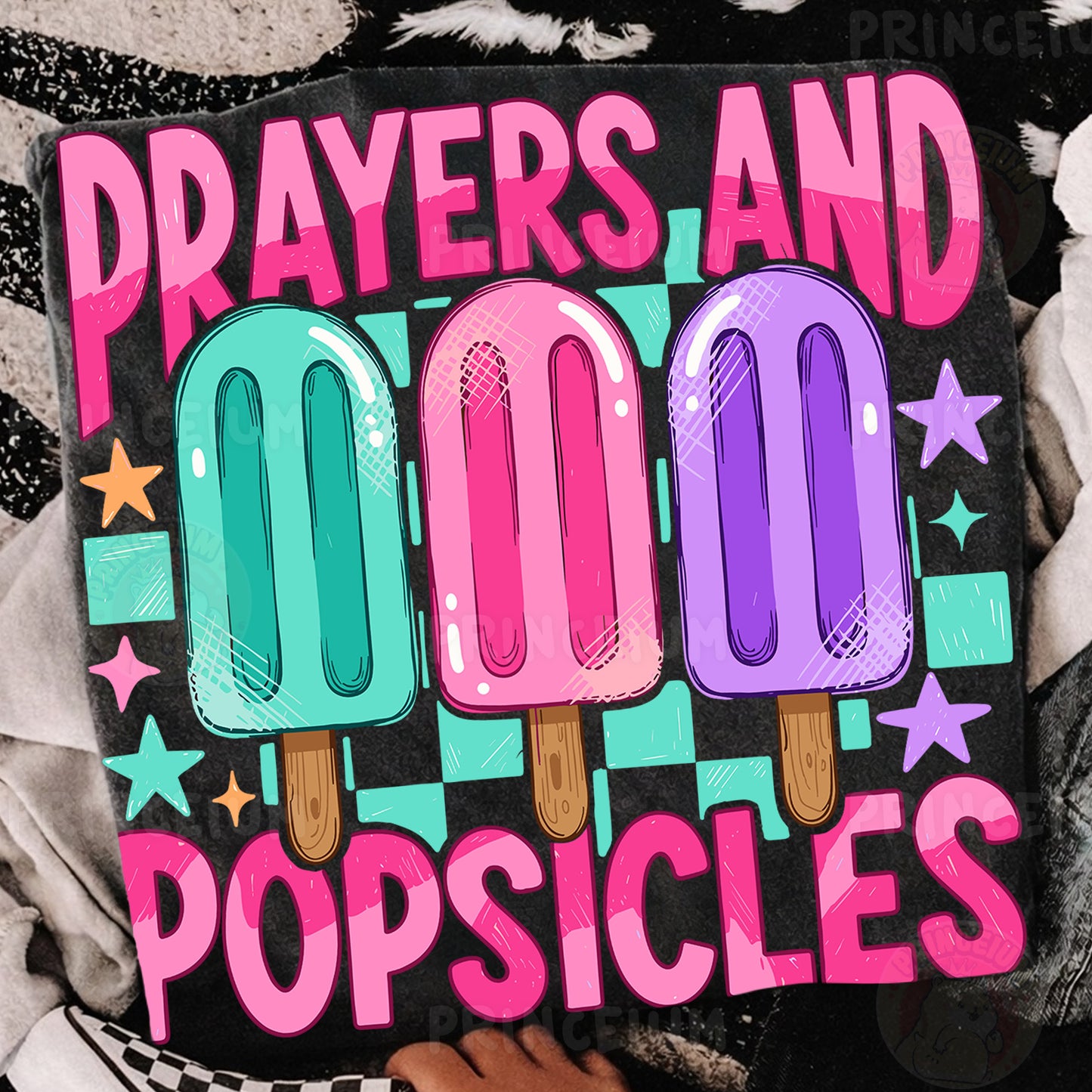 Prayers and Popsicles Sublimation Design PNG | Cute Christian Summer Digital Download